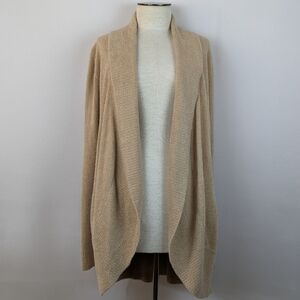 Barefoot Dreams Circle Cardigan CozyChic Lite Shawl Collar Soft Camel L/XL NWT